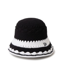 NEW ERA（ニューエラ）の「NEW ERA CROCHET KNIT BORDER BUCKET（ニューエラ クロシェ ニット ボーダー バケット）（ハット）」