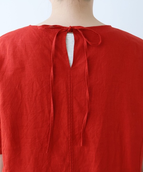 bulle de savon(ビュルデサボン)の「△40/リネン pin tuck ワンピース(ワンピース・レディース・レッド/ブラック・FREE)」の18枚目の写真