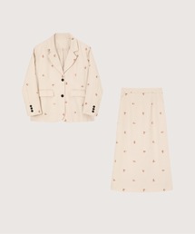 Butterfly Embroidery Jacket Set Up