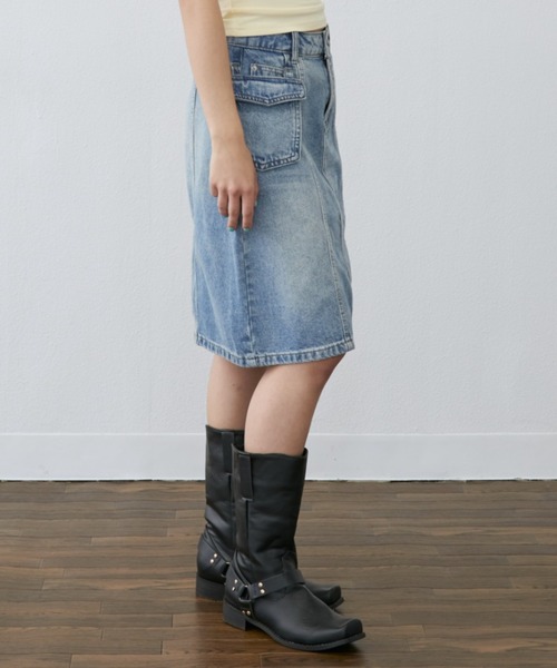 Rohwel（ローウェル）の「Half Denim Skirt / ハーフデニムスカート（デニムスカート・レディース・ブルー・FREE）」の8枚目の写真