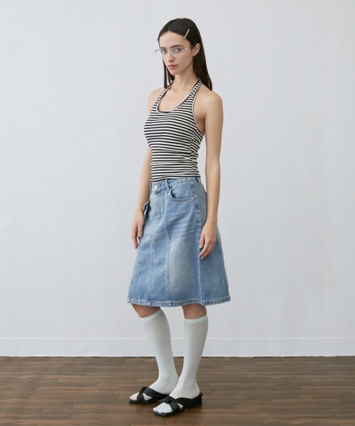 Rohwel（ローウェル）の「Half Denim Skirt / ハーフデニムスカート（デニムスカート・レディース・ブルー・FREE）」の15枚目の写真