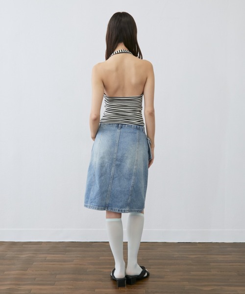 Rohwel（ローウェル）の「Half Denim Skirt / ハーフデニムスカート（デニムスカート・レディース・ブルー・FREE）」の17枚目の写真