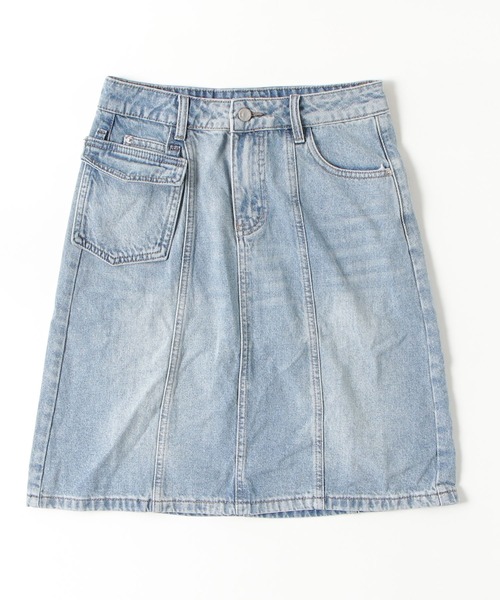 Rohwel（ローウェル）の「Half Denim Skirt / ハーフデニムスカート（デニムスカート・レディース・ブルー・FREE）」の5枚目の写真