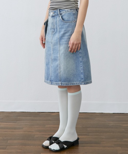 Rohwel（ローウェル）の「Half Denim Skirt / ハーフデニムスカート（デニムスカート・レディース・ブルー・FREE）」の19枚目の写真