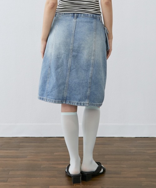 Rohwel（ローウェル）の「Half Denim Skirt / ハーフデニムスカート（デニムスカート・レディース・ブルー・FREE）」の13枚目の写真