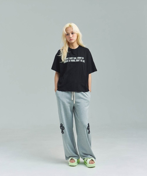 JACKROSE(ジャックローズ)の「JE-クロップド丈・ロゴSSTEE(Tシャツ/カットソー・メンズ・ブラック/レッド/グレー・FREE)」の13枚目の写真