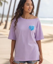 BILLABONG ウィメンズ OFF SHOULDER CORAL LOOSE FIT TEE Tシャツ 【2026年夏モデル】