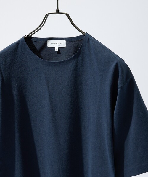 ABAHOUSE（アバハウス）の「圧着 シームレスTシャツ / リラックスフィット（Tシャツ/カットソー・メンズ・ホワイト/ブラック/パープル/ネイビー/グリーン・46/48）」の5枚目の写真