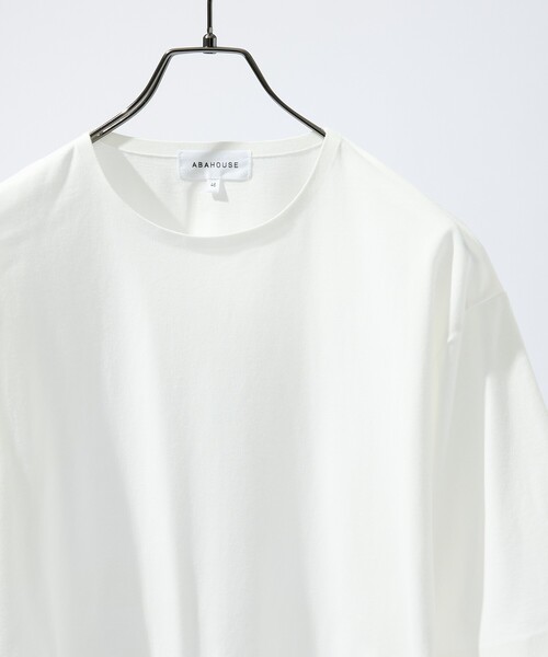 ABAHOUSE（アバハウス）の「圧着 シームレスTシャツ / リラックスフィット（Tシャツ/カットソー・メンズ・ホワイト/ブラック/パープル/ネイビー/グリーン・46/48）」の2枚目の写真