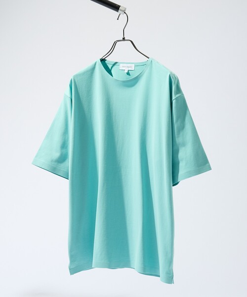 ABAHOUSE（アバハウス）の「圧着 シームレスTシャツ / リラックスフィット（Tシャツ/カットソー・メンズ・ホワイト/ブラック/パープル/ネイビー/グリーン・46/48）」の4枚目の写真