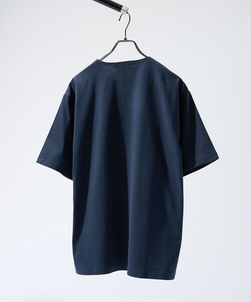 ABAHOUSE（アバハウス）の「圧着 シームレスTシャツ / リラックスフィット（Tシャツ/カットソー・メンズ・ホワイト/ブラック/パープル/ネイビー/グリーン・46/48）」の8枚目の写真