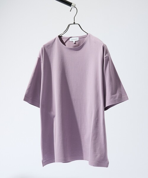 ABAHOUSE（アバハウス）の「圧着 シームレスTシャツ / リラックスフィット（Tシャツ/カットソー・メンズ・ホワイト/ブラック/パープル/ネイビー/グリーン・46/48）」の14枚目の写真