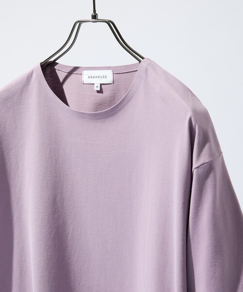 ABAHOUSE（アバハウス）の「圧着 シームレスTシャツ / リラックスフィット（Tシャツ/カットソー・メンズ・ホワイト/ブラック/パープル/ネイビー/グリーン・46/48）」の13枚目の写真