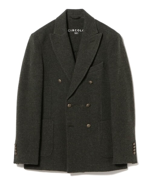 BRILLA per il gusto（ブリッラペルイルグースト）の「CIRCOLO1901 / ウールカシミヤ ジャージ ダブルブレスト ジャケット（その他アウター・メンズ・グリーン系その他5/ネイビー・46/44/50/48）」の2枚目の写真