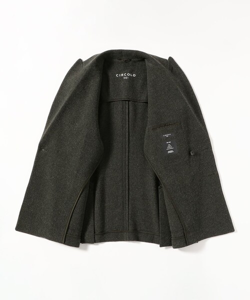 BRILLA per il gusto（ブリッラペルイルグースト）の「CIRCOLO1901 / ウールカシミヤ ジャージ ダブルブレスト ジャケット（その他アウター・メンズ・グリーン系その他5/ネイビー・46/44/50/48）」の4枚目の写真