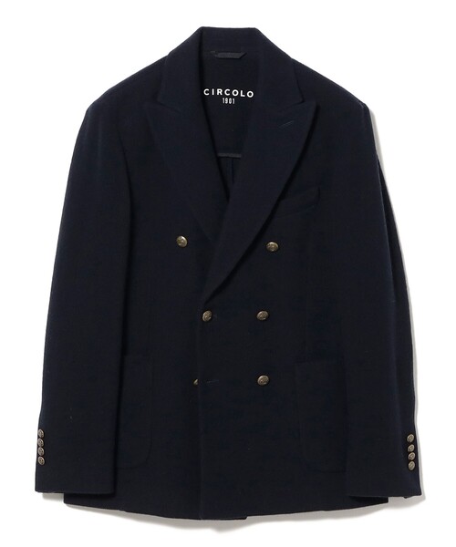 BRILLA per il gusto（ブリッラペルイルグースト）の「CIRCOLO1901 / ウールカシミヤ ジャージ ダブルブレスト ジャケット（その他アウター・メンズ・グリーン系その他5/ネイビー・46/44/50/48）」の7枚目の写真