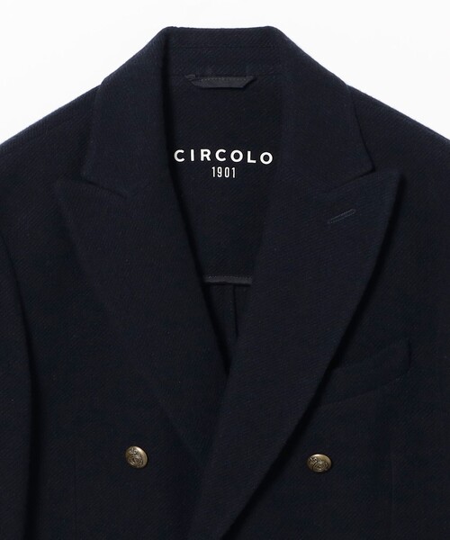 BRILLA per il gusto（ブリッラペルイルグースト）の「CIRCOLO1901 / ウールカシミヤ ジャージ ダブルブレスト ジャケット（その他アウター・メンズ・グリーン系その他5/ネイビー・46/44/50/48）」の8枚目の写真