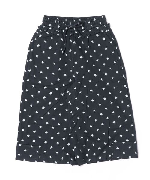 Sibra（シブラ）の「スター柄ドロストワイドクロップドパンツ（その他パンツ・レディース・ホワイト/ネイビー・M）」の2枚目の写真