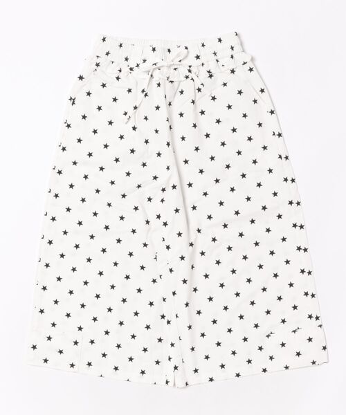 Sibra（シブラ）の「スター柄ドロストワイドクロップドパンツ（その他パンツ・レディース・ホワイト/ネイビー・M）」の5枚目の写真