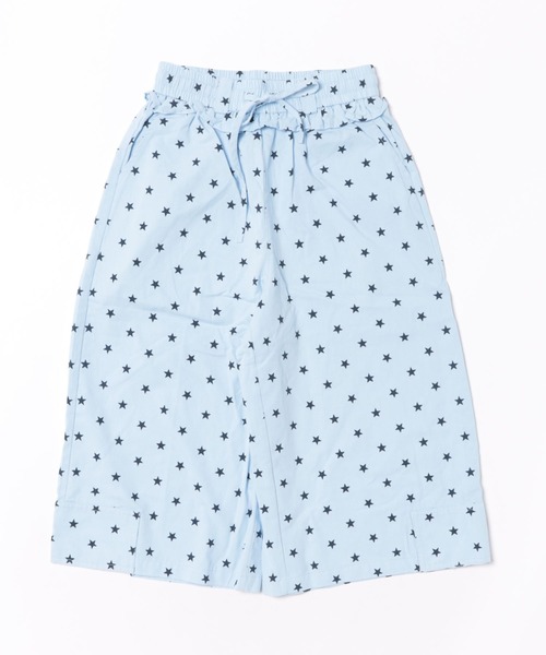 Sibra(シブラ)の「スター柄ドロストワイドクロップドパンツ(その他パンツ・レディース・ホワイト/ネイビー/ブルー・M)」の6枚目の写真