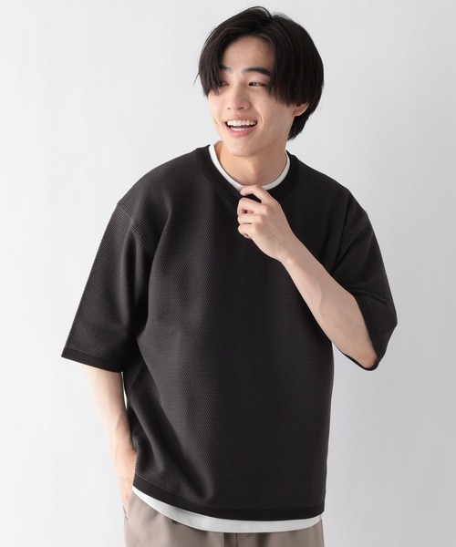 GLOBAL WORK(グローバルワーク)の「トクトク2SETカノコニット半袖T/684790(ニット/セーター・メンズ・ネイビー/グレー/チャコールグレー/ブラウン系その他6・X-LARGE/SMALL/LARGE/MEDIUM)」の2枚目の写真