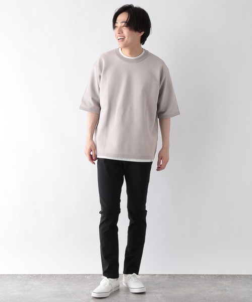GLOBAL WORK(グローバルワーク)の「トクトク2SETカノコニット半袖T/684790(ニット/セーター・メンズ・ネイビー/グレー/チャコールグレー/ブラウン系その他6・X-LARGE/SMALL/LARGE/MEDIUM)」の11枚目の写真