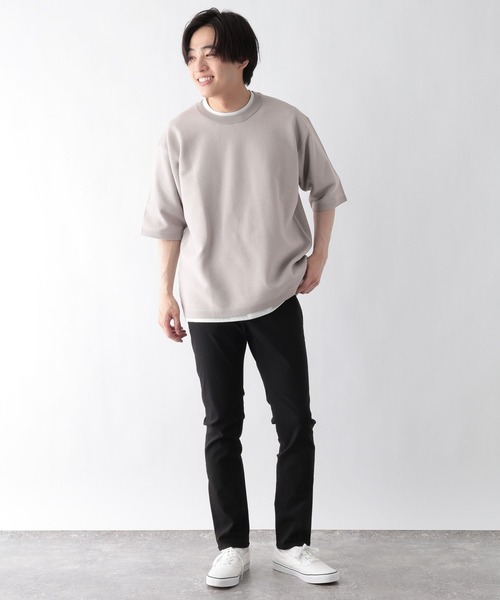 GLOBAL WORK(グローバルワーク)の「トクトク2SETカノコニット半袖T/684790(ニット/セーター・メンズ・ネイビー/グレー/チャコールグレー/ブラウン系その他6・X-LARGE/SMALL/LARGE/MEDIUM)」の13枚目の写真