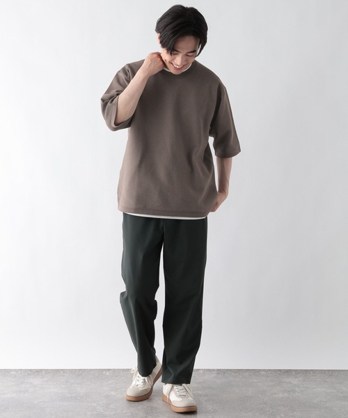 GLOBAL WORK(グローバルワーク)の「トクトク2SETカノコニット半袖T/684790(ニット/セーター・メンズ・ネイビー/グレー/チャコールグレー/ブラウン系その他6・X-LARGE/SMALL/LARGE/MEDIUM)」の20枚目の写真