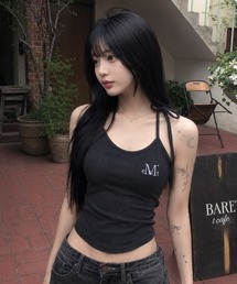 A'GEM/9 × .kom 『MUCENT/ムセント』 ENOA HALTER NECK CROP SLEEVELESS/ENOAホルターネッククロップスリーブレス