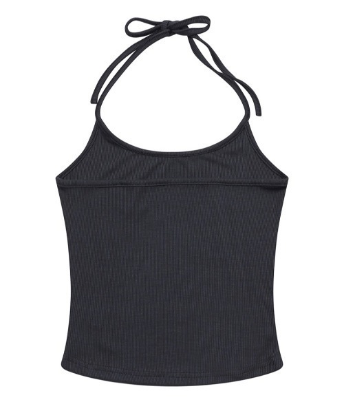 MUCENT（ムセント）の「A'GEM/9 × .kom 『MUCENT/ムセント』 ENOA HALTER NECK CROP SLEEVELESS/ENOAホルターネッククロップスリーブレス（キャミソール・レディース・チャコールグレー/ブラック・FREE）」の3枚目の写真