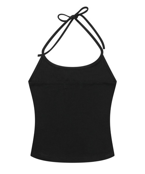 MUCENT（ムセント）の「A'GEM/9 × .kom 『MUCENT/ムセント』 ENOA HALTER NECK CROP SLEEVELESS/ENOAホルターネッククロップスリーブレス（キャミソール・レディース・チャコールグレー/ブラック・FREE）」の6枚目の写真