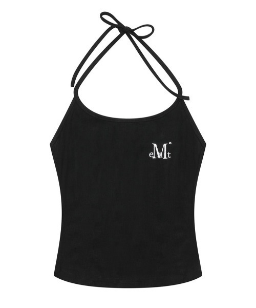 MUCENT（ムセント）の「A'GEM/9 × .kom 『MUCENT/ムセント』 ENOA HALTER NECK CROP SLEEVELESS/ENOAホルターネッククロップスリーブレス（キャミソール・レディース・チャコールグレー/ブラック・FREE）」の9枚目の写真