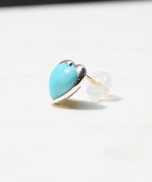 sowi(ソーイ)の「SV925+K10YG Talat Turquoise Heart 片耳ピアス(ピアス(片耳用)・レディース・シルバー・フリ-)」の3枚目の写真