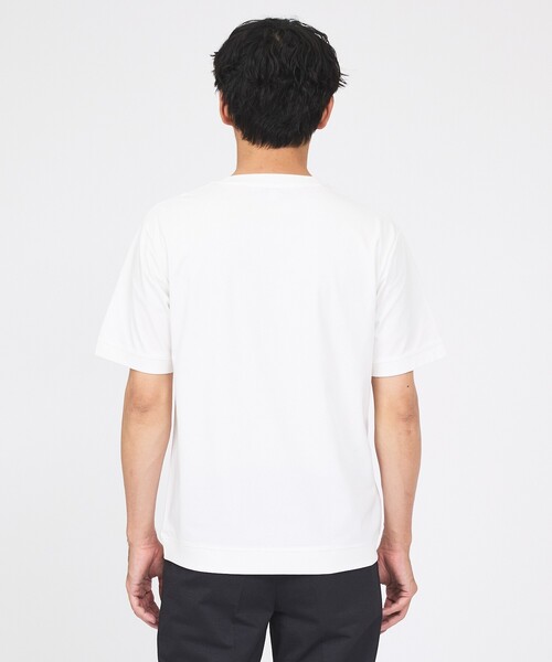 ABAHOUSE GRAY(アバハウスグレイ)の「【SMART CLOSET】シルケット天竺 ワイドリブ Tシャツ / 接触冷感 / 遮熱(Tシャツ/カットソー・メンズ・ネイビー/ブラック/ホワイト/グレイッシュベージュ/グリーン・46/48/44/50)」の8枚目の写真