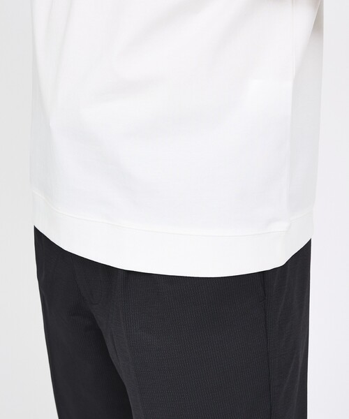 ABAHOUSE GRAY(アバハウスグレイ)の「【SMART CLOSET】シルケット天竺 ワイドリブ Tシャツ / 接触冷感 / 遮熱(Tシャツ/カットソー・メンズ・ネイビー/ブラック/ホワイト/グレイッシュベージュ/グリーン・46/48/44/50)」の11枚目の写真