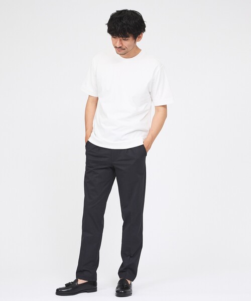 ABAHOUSE GRAY(アバハウスグレイ)の「【SMART CLOSET】シルケット天竺 ワイドリブ Tシャツ / 接触冷感 / 遮熱(Tシャツ/カットソー・メンズ・ネイビー/ブラック/ホワイト/グレイッシュベージュ/グリーン・46/48/44/50)」の14枚目の写真