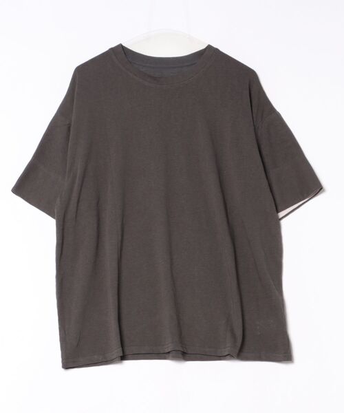 No one knows(ノーワンノーズ)の「ZOZO限定 半袖 バイカラー配色 袖ロールアップ プルオーバー(Tシャツ/カットソー・レディース・杢グレー/チャコール・FREE)」の21枚目の写真