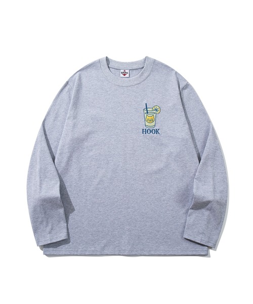 HOOK(フック)の「HOOK -original- FEELIN’ FINE サーフキャットバックプリント ロンT(Tシャツ/カットソー・メンズ・ベージュ/グレー・L/M/XL)」の5枚目の写真