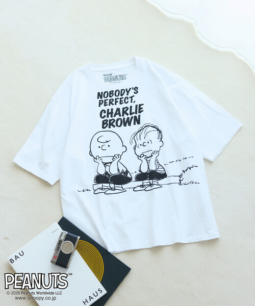 Johnbull（ジョンブル）の「JOHNBULL/ジョンブル PEANUTS BUDDY フロント プリント 半袖 Tシャツ / JT261C02（Tシャツ/カットソー・レディース・ホワイト/チャコールグレー・SMALL）」の3枚目の写真