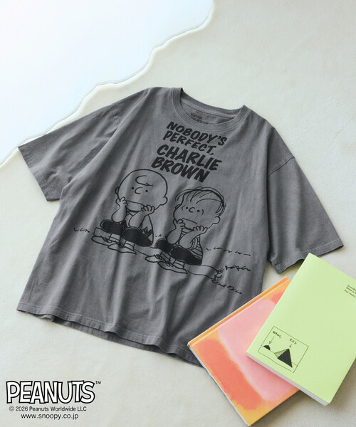 Johnbull（ジョンブル）の「JOHNBULL/ジョンブル PEANUTS BUDDY フロント プリント 半袖 Tシャツ / JT261C02（Tシャツ/カットソー・レディース・ホワイト/チャコールグレー・SMALL）」の9枚目の写真