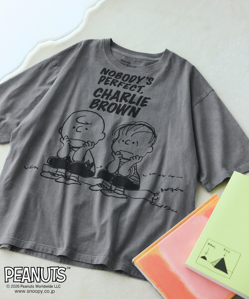Johnbull（ジョンブル）の「JOHNBULL/ジョンブル PEANUTS BUDDY フロント プリント 半袖 Tシャツ / JT261C02（Tシャツ/カットソー・レディース・ホワイト/チャコールグレー・SMALL）」の11枚目の写真