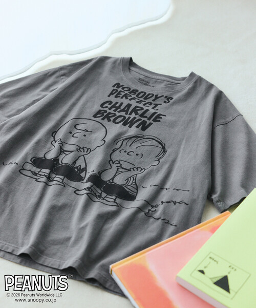 Johnbull（ジョンブル）の「JOHNBULL/ジョンブル PEANUTS BUDDY フロント プリント 半袖 Tシャツ / JT261C02（Tシャツ/カットソー・レディース・ホワイト/チャコールグレー・SMALL）」の12枚目の写真