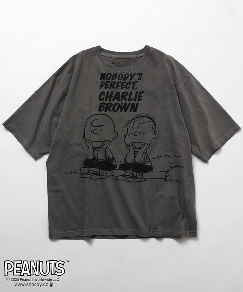 Johnbull（ジョンブル）の「JOHNBULL/ジョンブル PEANUTS BUDDY フロント プリント 半袖 Tシャツ / JT261C02（Tシャツ/カットソー・レディース・ホワイト/チャコールグレー・SMALL）」の20枚目の写真