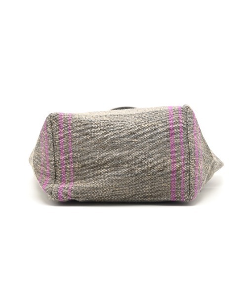 CLEDRAN（クレドラン）の「【 国産本革を使用 】CL3914 HAND＆WORK COTTON JUTE STRIPE TOTE S（トートバッグ・レディース・ベージュ/ブルーグレー/ブルー/グレー/ブラック・FREE）」の9枚目の写真