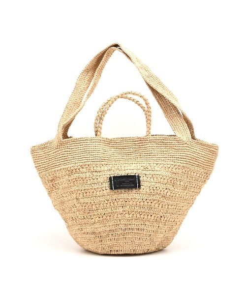 CLEDRAN(クレドラン)の「【手編み 天然ラフィア】CL3951 HAND&WORK RAFFIA 2WAY BAG(かごバッグ・レディース・ダークベージュ/ナチュラル・FREE)」の6枚目の写真