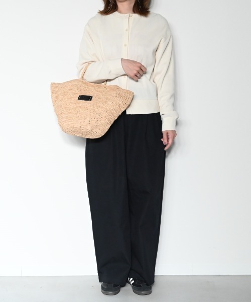 CLEDRAN(クレドラン)の「【手編み 天然ラフィア】CL3951 HAND&WORK RAFFIA 2WAY BAG(かごバッグ・レディース・ダークベージュ/ナチュラル・FREE)」の4枚目の写真