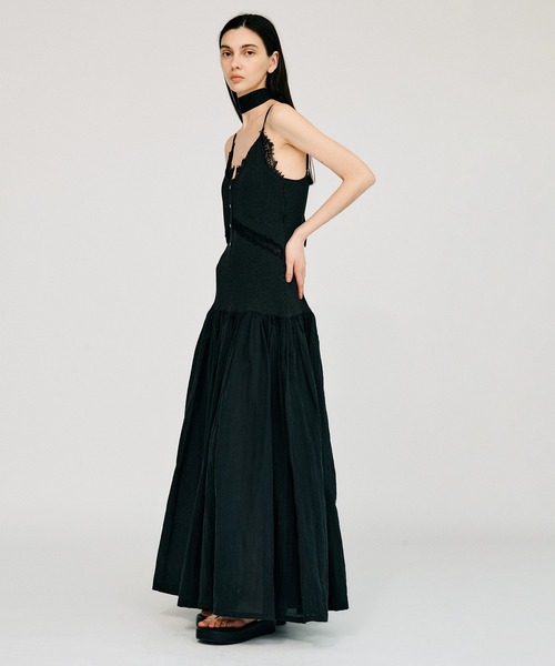 PRANK PROJECT(プランクプロジェクト)の「カップインニットワンピース / Cup-in-knit dress(ワンピース・レディース・グレー/ブラック・36/38)」の4枚目の写真