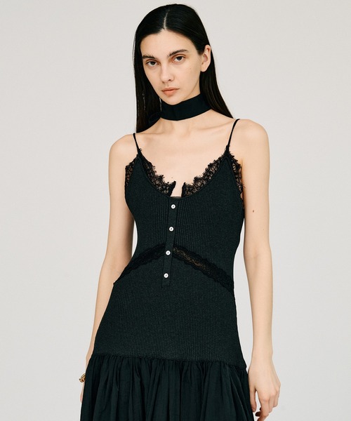 PRANK PROJECT(プランクプロジェクト)の「カップインニットワンピース / Cup-in-knit dress(ワンピース・レディース・グレー/ブラック・36/38)」の18枚目の写真