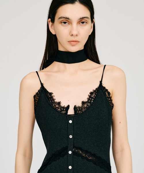 PRANK PROJECT(プランクプロジェクト)の「カップインニットワンピース / Cup-in-knit dress(ワンピース・レディース・グレー/ブラック・36/38)」の17枚目の写真