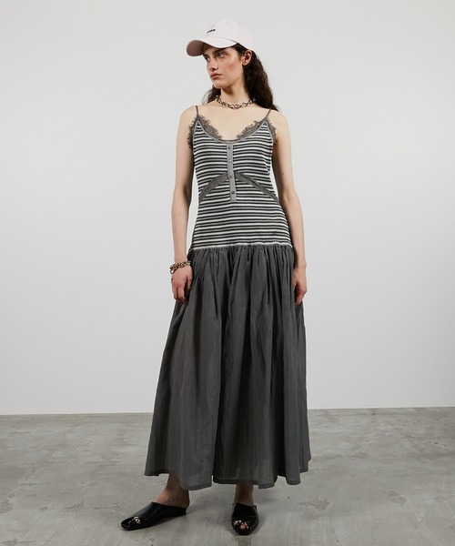 PRANK PROJECT(プランクプロジェクト)の「カップインニットワンピース / Cup-in-knit dress(ワンピース・レディース・グレー/ブラック・36/38)」の10枚目の写真